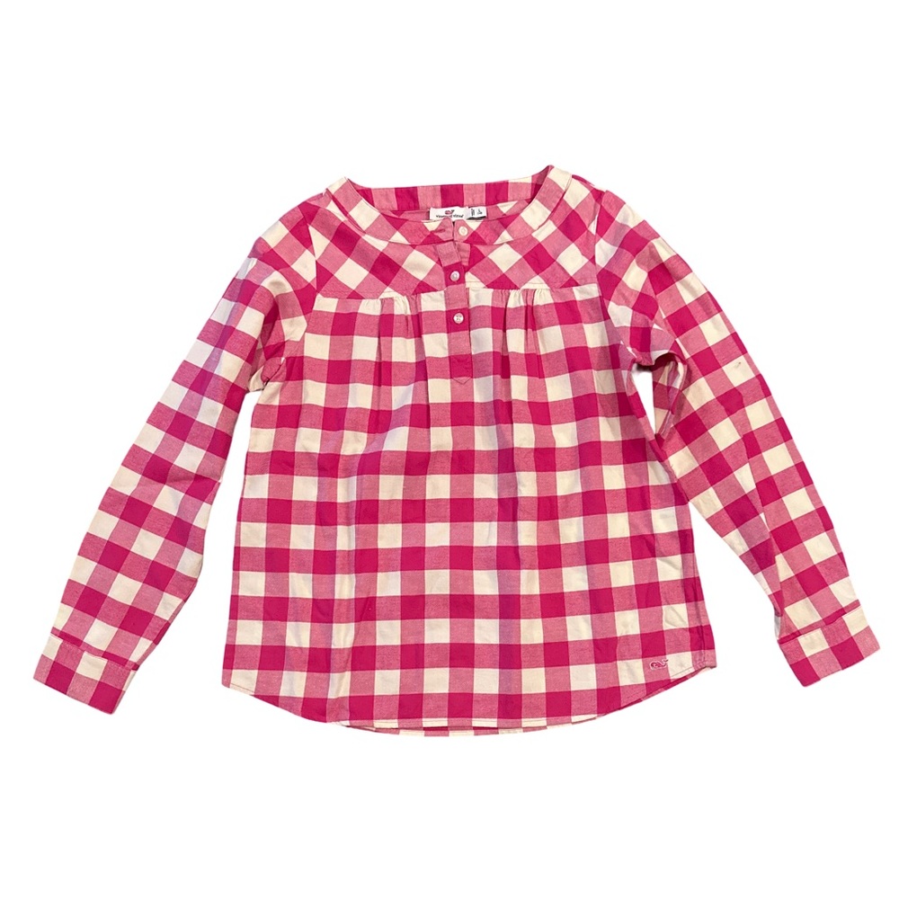 Vineyard Vines Pink Flannel Top